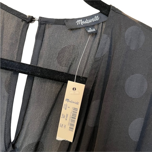 NWT Madewell Wrap Front Smock Waist Jumpsuit in Dot Jacquard Size Small - Picture 13 of 16